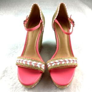 NEW WITH BOX ANTONIO MELANI SHARLA ESPODRILLE PLATFORM WEDGE SANDALS